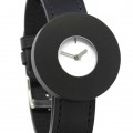 Vignelli | Pierre Junod Halo 34mm mv dot zwart leren band